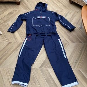 Le Coq Sportif Tracksuit.  3/4 Zip Hooded Top and Pants. Size EU XL
